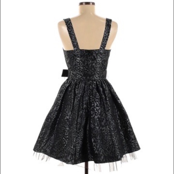 NWT Betsey Johnson Black Gray Animal Print Fit & Flare Cocktail Party Dress - Picture 13 of 13